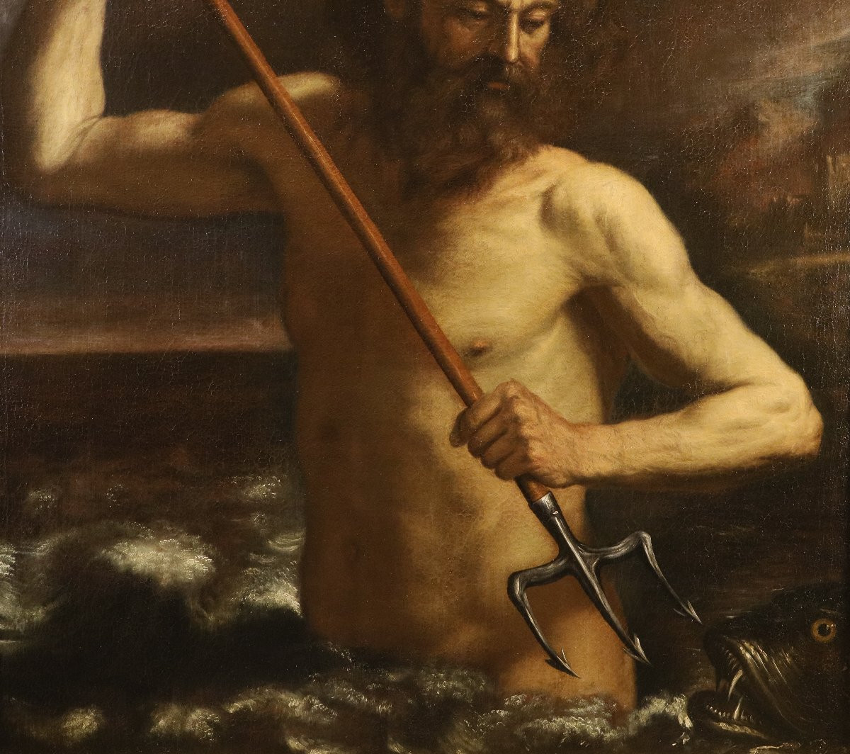 Nettuno sulle onde dell'oceano, Guercino (Cento, 1591 - Bologna, 1666) bottega-photo-2