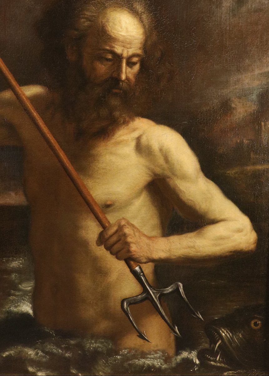 Nettuno sulle onde dell'oceano, Guercino (Cento, 1591 - Bologna, 1666) bottega-photo-5