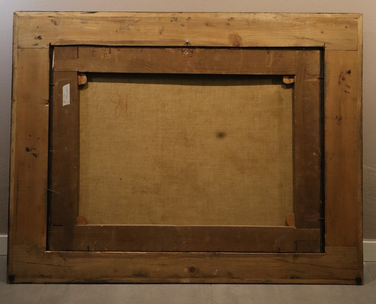 Pittore fiammingo del XVIII secolo,Natura morta con fiori e frutta, una torta, calice prezioso-photo-8