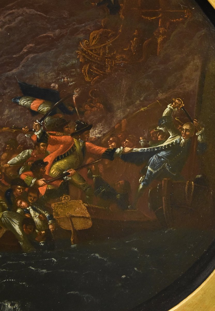 Battaglia navale notturna, Ilario Mercanti detto «Lo Spolverini» (Parma, 1657 - 1734)-photo-2