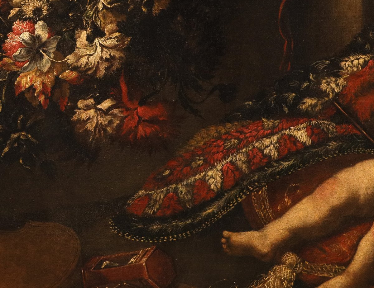 Vanitas, Cerchia di Antonio Tibaldi (Roma, 1635 c. - post 1675)-photo-4