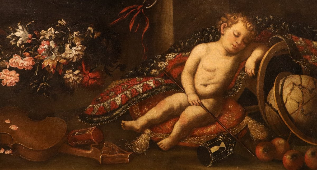 Vanitas, Cerchia di Antonio Tibaldi (Roma, 1635 c. - post 1675)-photo-7