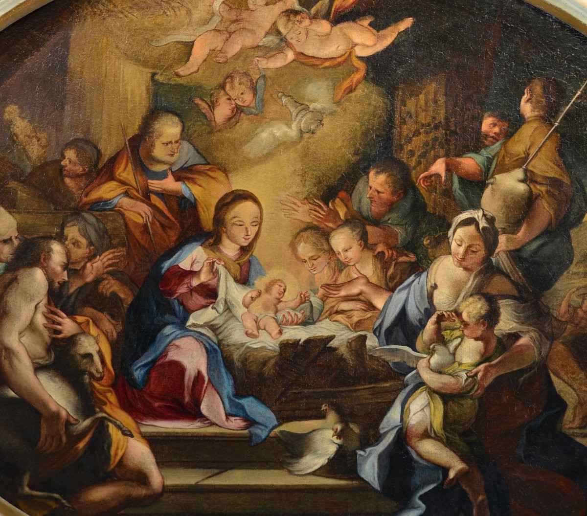 L’Adorazione dei pastori, Sebastiano Conca (Napoli 1680 - 1764) cerchia di-photo-6