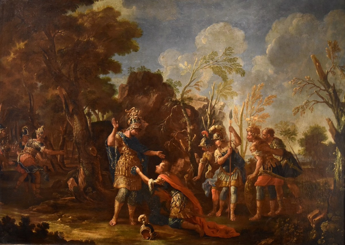 Alessandro Magno concede clemenza ai Persiani, Francesco Fontebasso (Venezia 1709 - 1769)