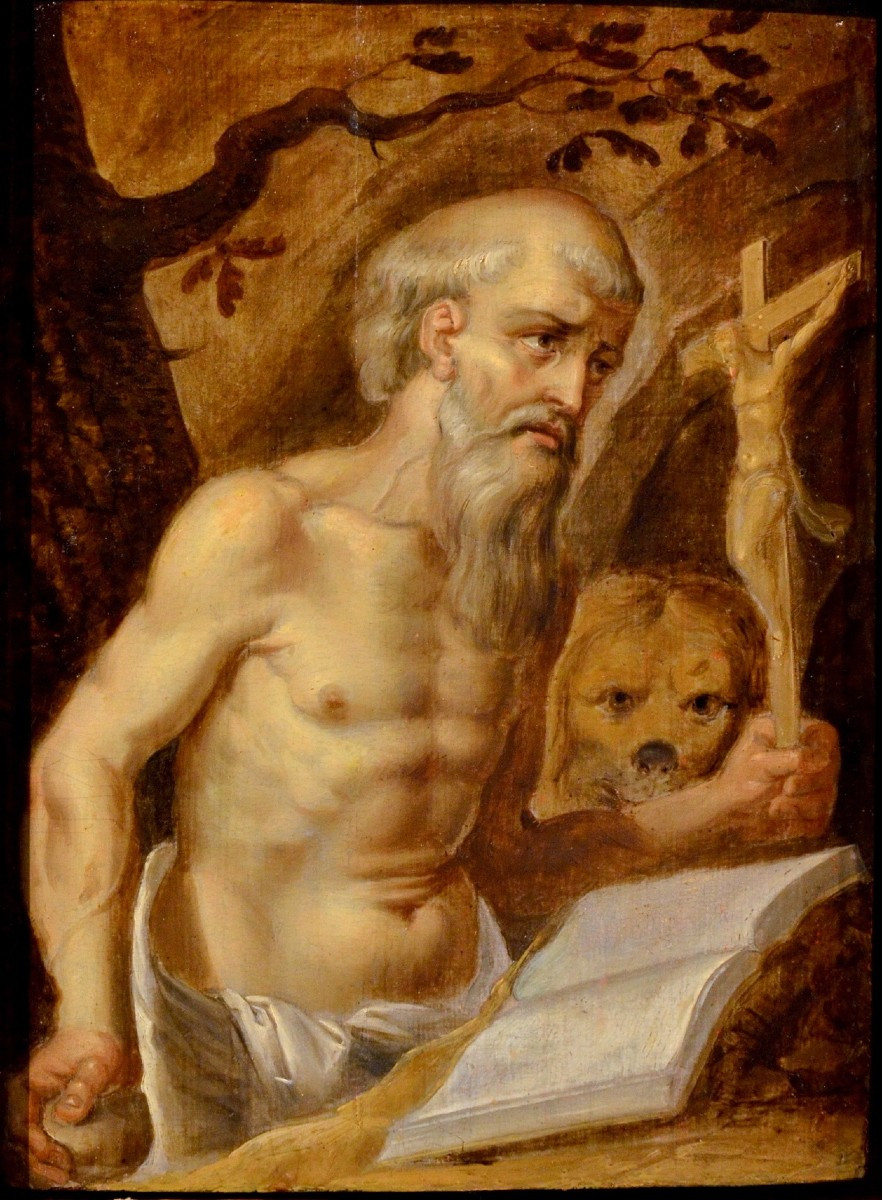 San Girolamo, cerchia di Prospero Fontana (Bologna 1512 - 1597)