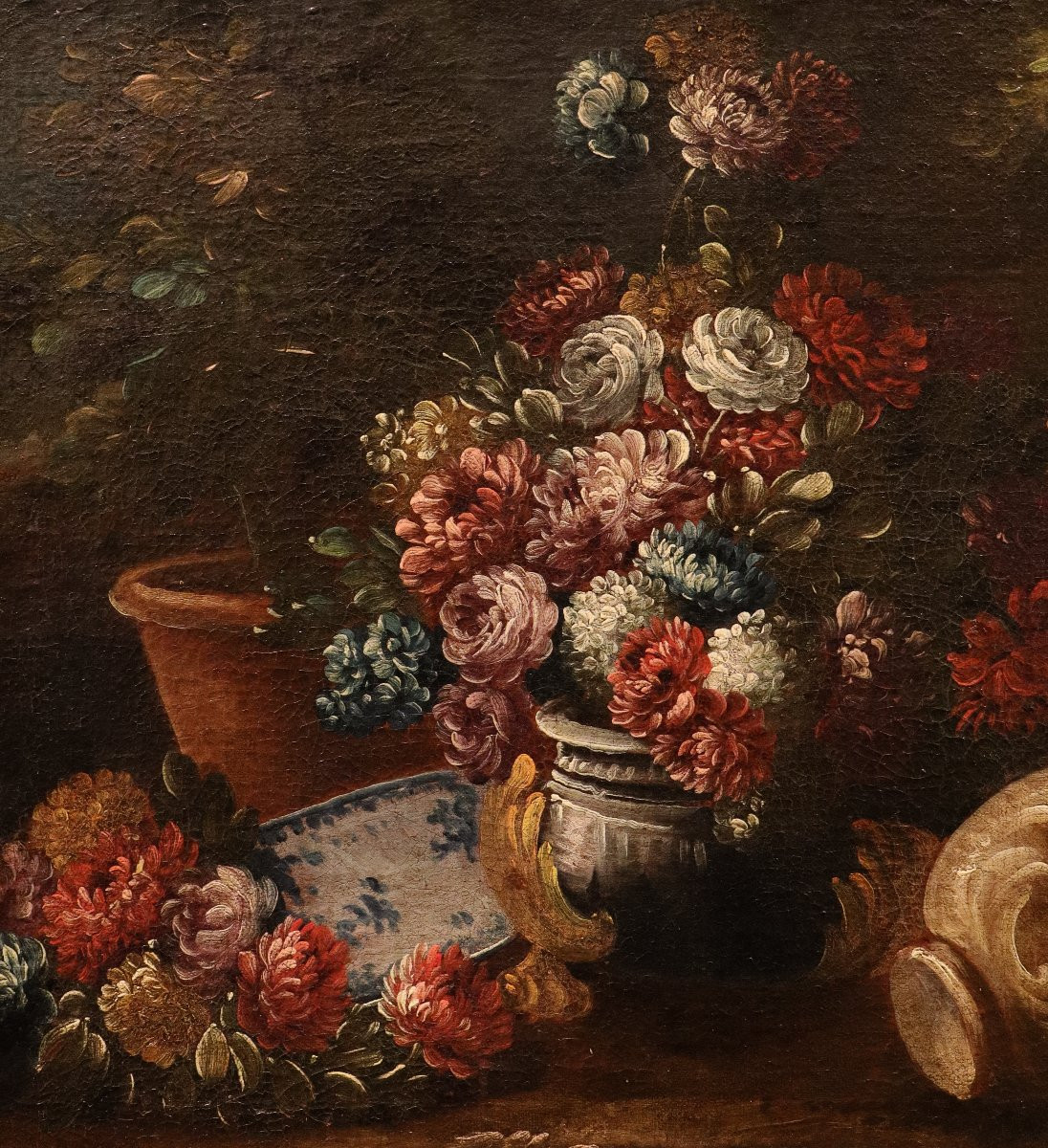 Natura morta di fiori in un giardino, Francesco Lavagna (Napoli, 1684 - 1724) cerchia-photo-1