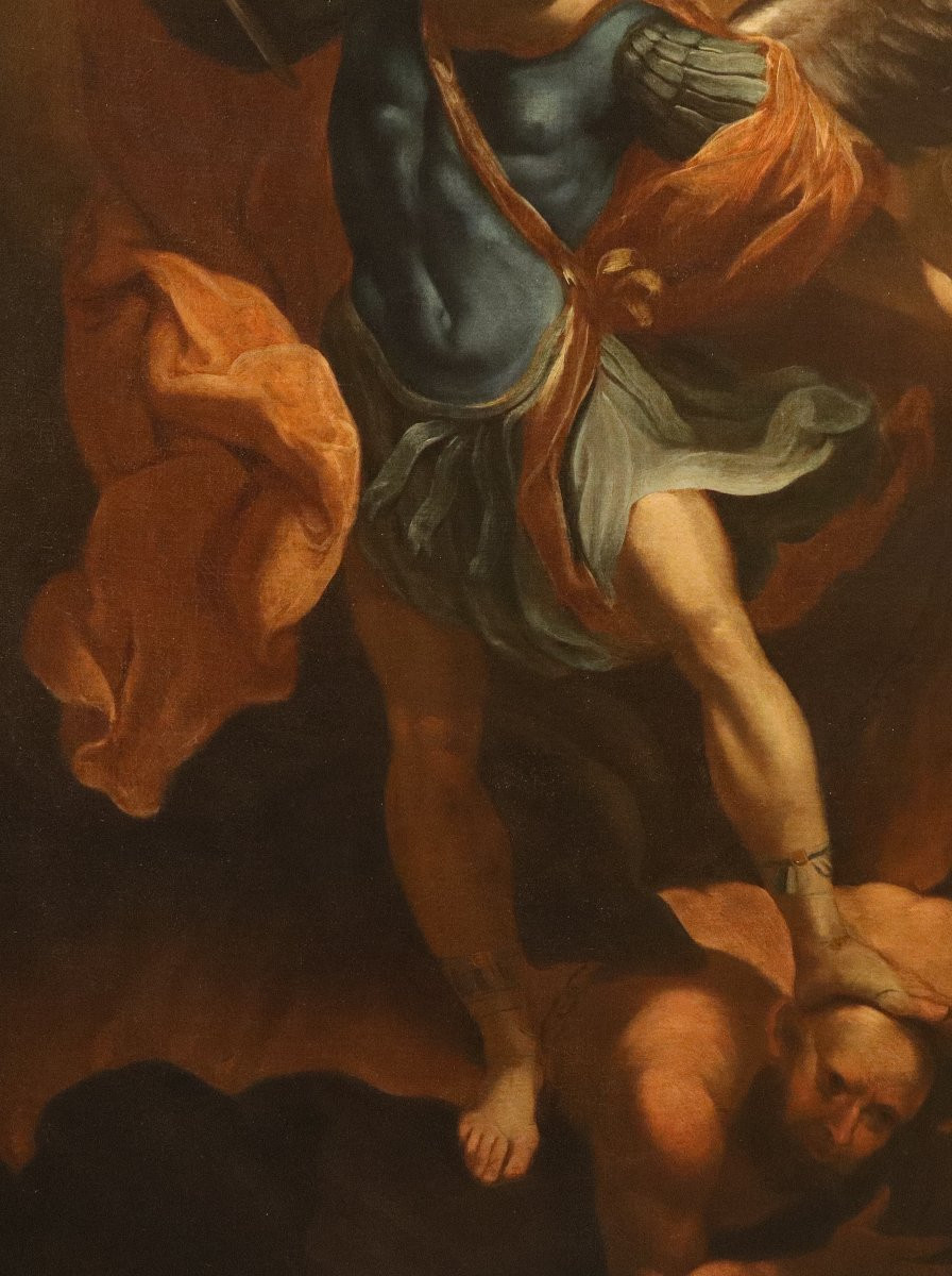 L’Arcangelo Michele, Guido Reni (Bologna 1575 - 1642) Seguace di-photo-4