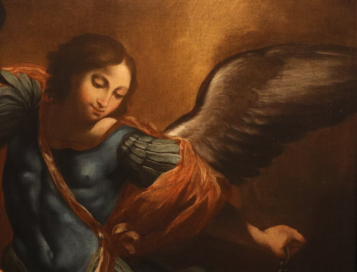 L’Arcangelo Michele, Guido Reni (Bologna 1575 - 1642) Seguace di-photo-4
