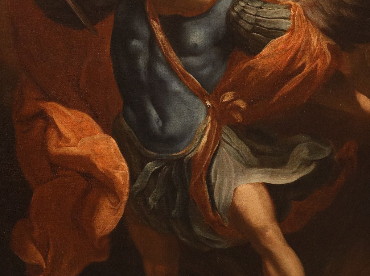 L’Arcangelo Michele, Guido Reni (Bologna 1575 - 1642) Seguace di-photo-6