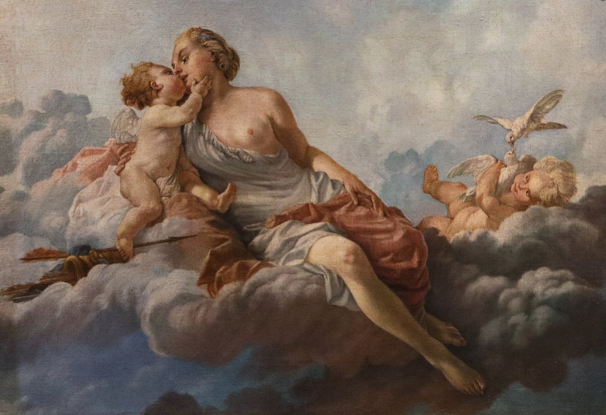 Venere e Amore, Noël Hallé (Parigi, 1711 - 1781)-photo-2