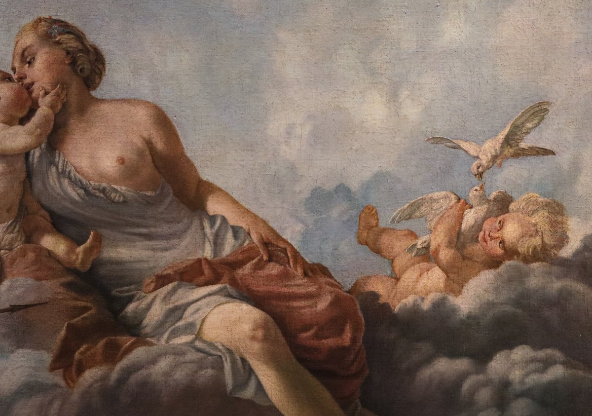 Venere e Amore, Noël Hallé (Parigi, 1711 - 1781)-photo-1
