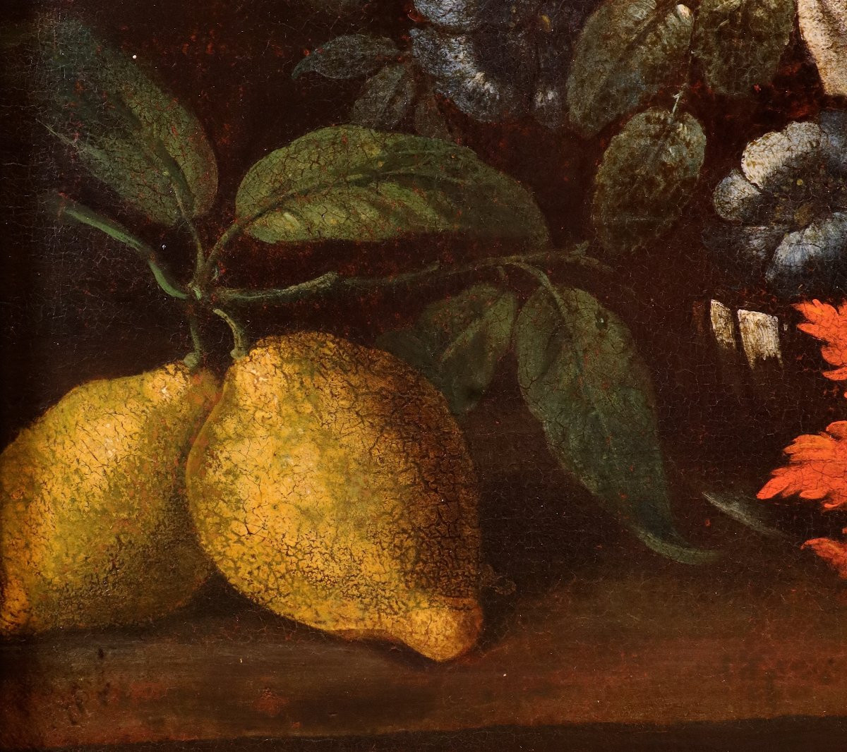 Natura morta con fiori e agrumi, Seguace di Abraham Brueghel (Anversa, 1631 – Napoli, 1697)-photo-3
