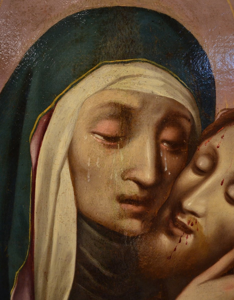 La Pietà con due cherubini,  Scipione Pulzone (Gaeta 1550 - Rome 1598)  entourage de-photo-3