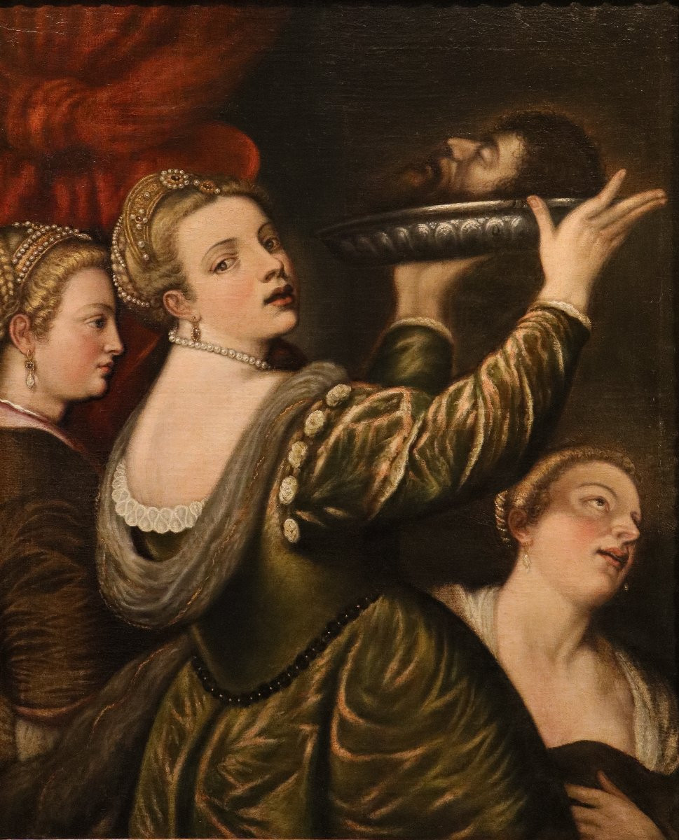 Salomé con la testa del Battista, Tiziano Vecellio (1490 - 1576) Seguace/Bottega-photo-2
