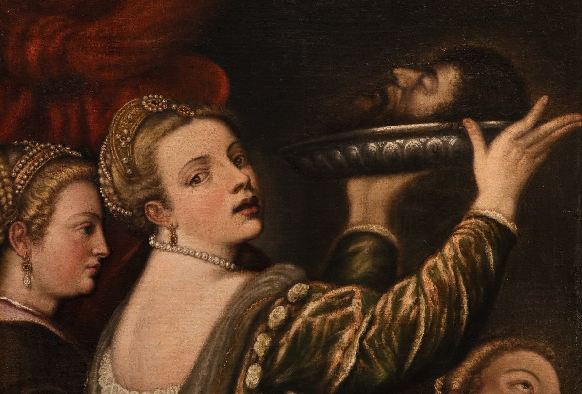 Salomé con la testa del Battista, Tiziano Vecellio (1490 - 1576) Seguace/Bottega-photo-4