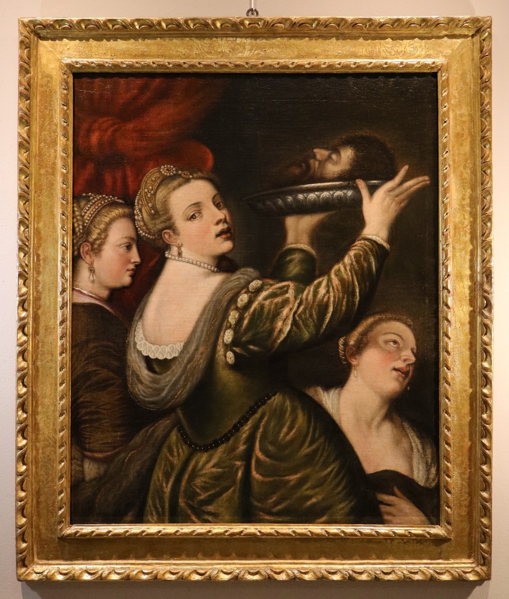 Salomé con la testa del Battista, Tiziano Vecellio (1490 - 1576) Seguace/Bottega
