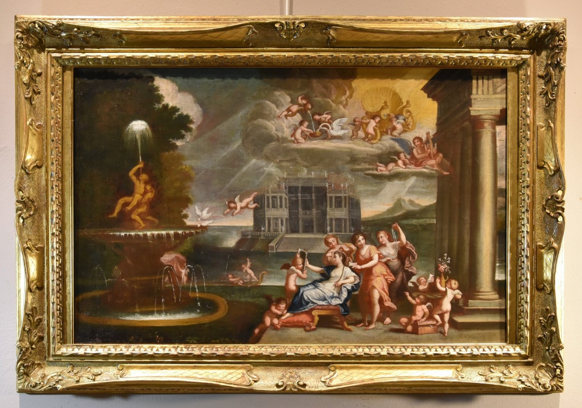 La Toeletta di Venere  Francesco Albani (Bologna 1578 - 1660) Seguace di