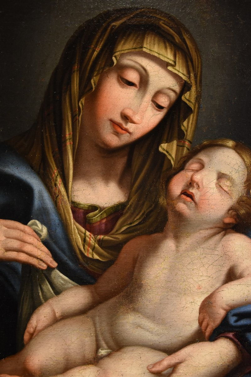 Madonna con il bambino dormiente, Giovan Battista Salvi (1609 - 1685) Cerchia-photo-5