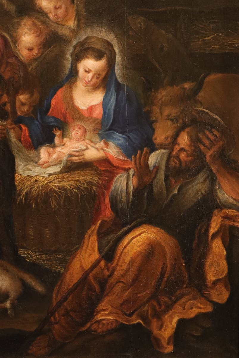 L'Adorazione dei pastori, Pieter van Lint (Anversa, 1609 – 1690) bottega-photo-3
