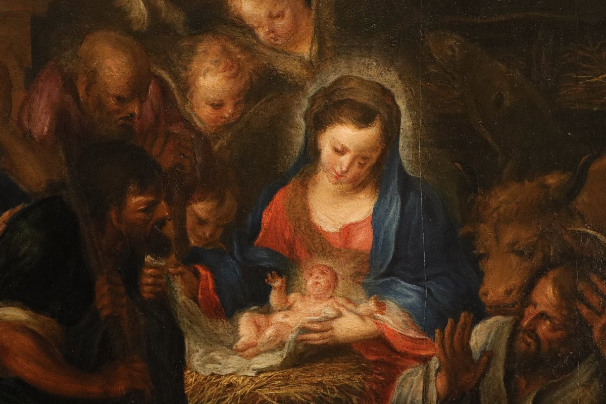 L'Adorazione dei pastori, Pieter van Lint (Anversa, 1609 – 1690) bottega-photo-6