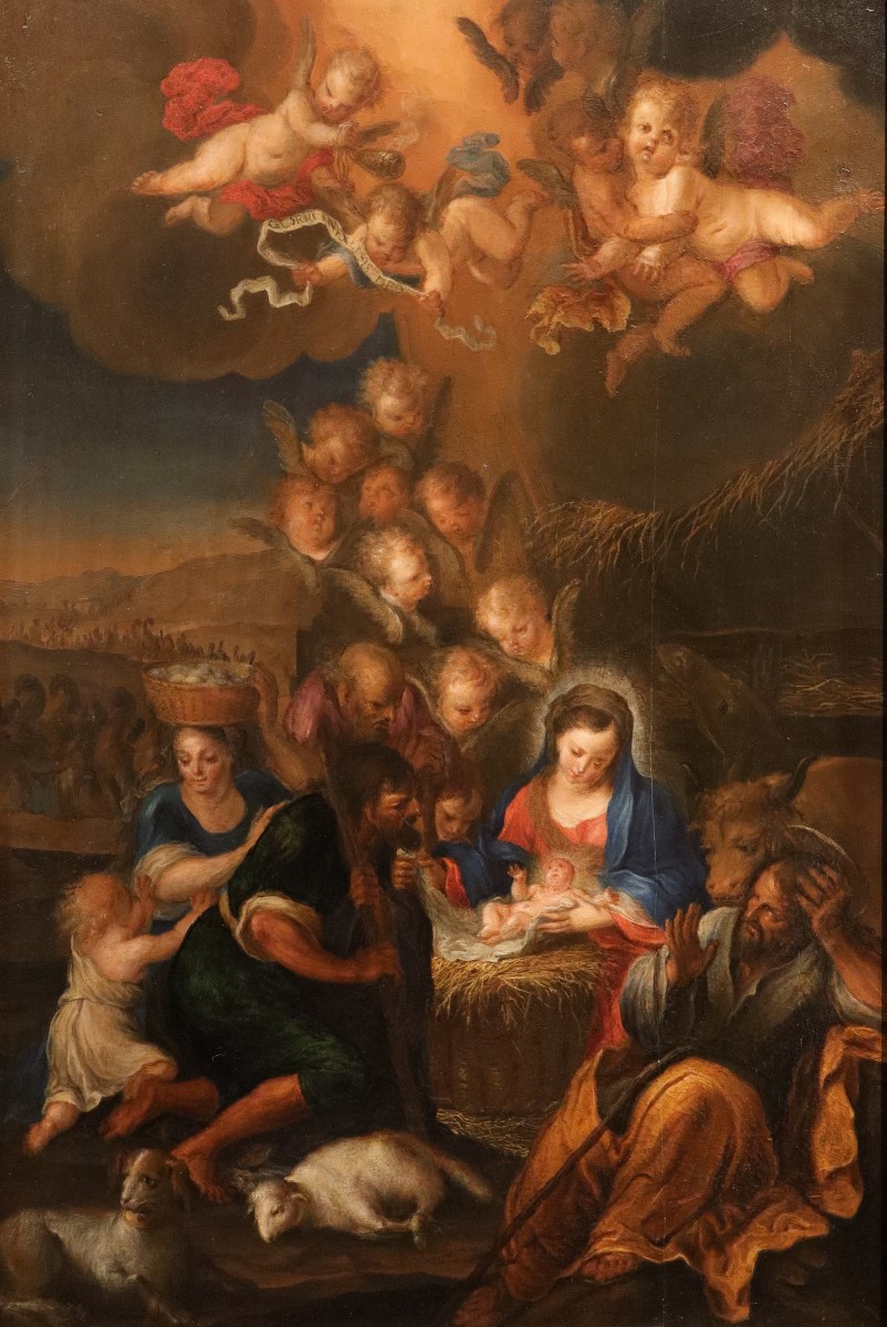 L'Adorazione dei pastori, Pieter van Lint (Anversa, 1609 – 1690) bottega