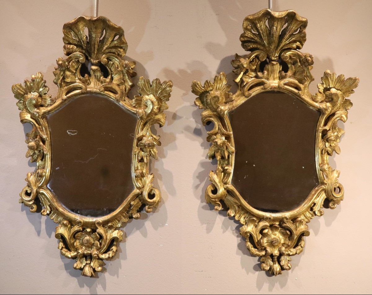 Coppia di specchiere Luigi XV (Italia, Venezia  Settecento)