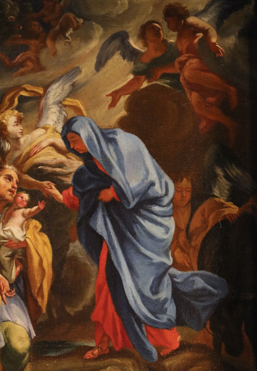 Sacra Famiglia con angeli (bozzetto), Andrea Lanzani (Milano 1641 - 1712) attribuibile-photo-1
