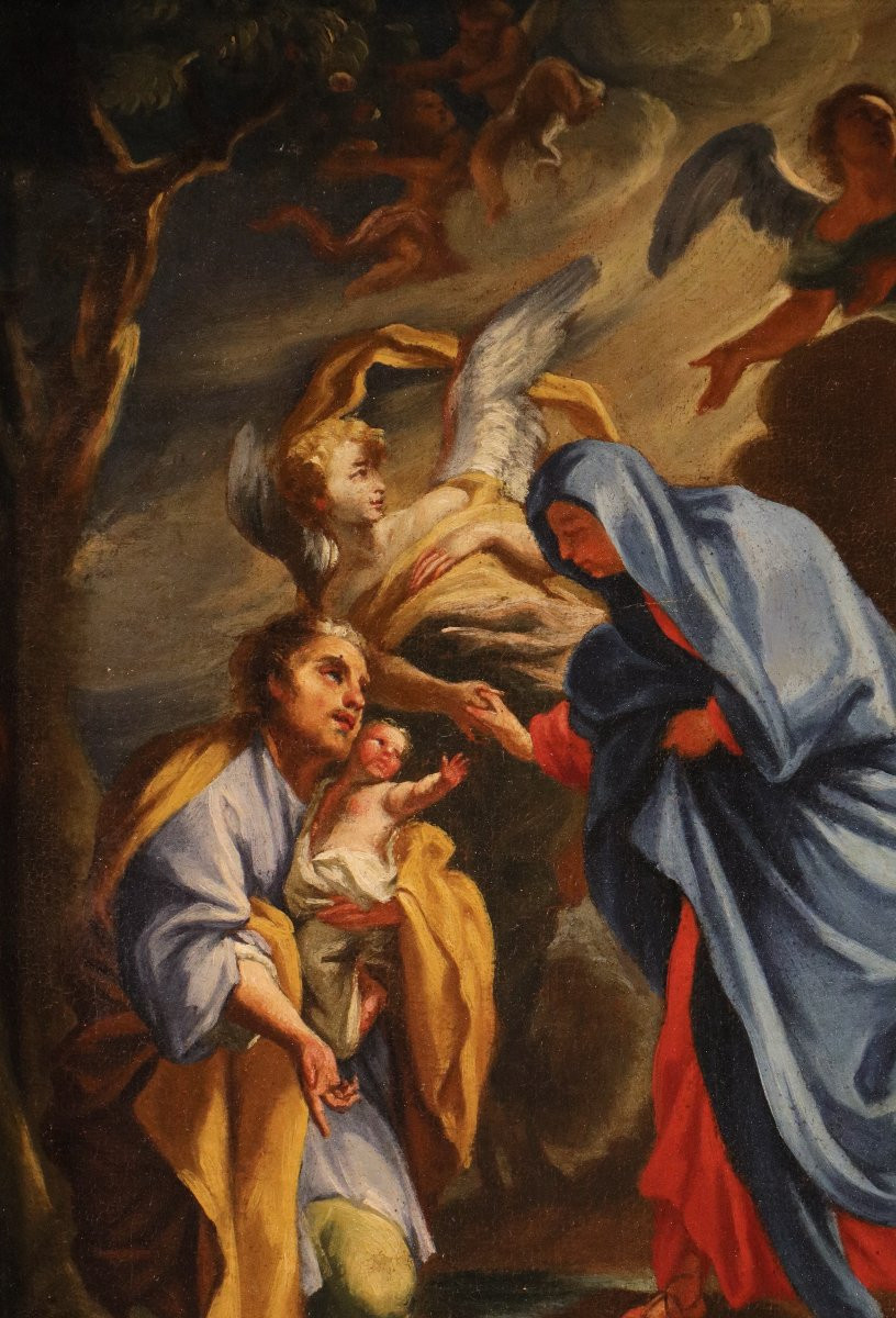 Sacra Famiglia con angeli (bozzetto), Andrea Lanzani (Milano 1641 - 1712) attribuibile-photo-2