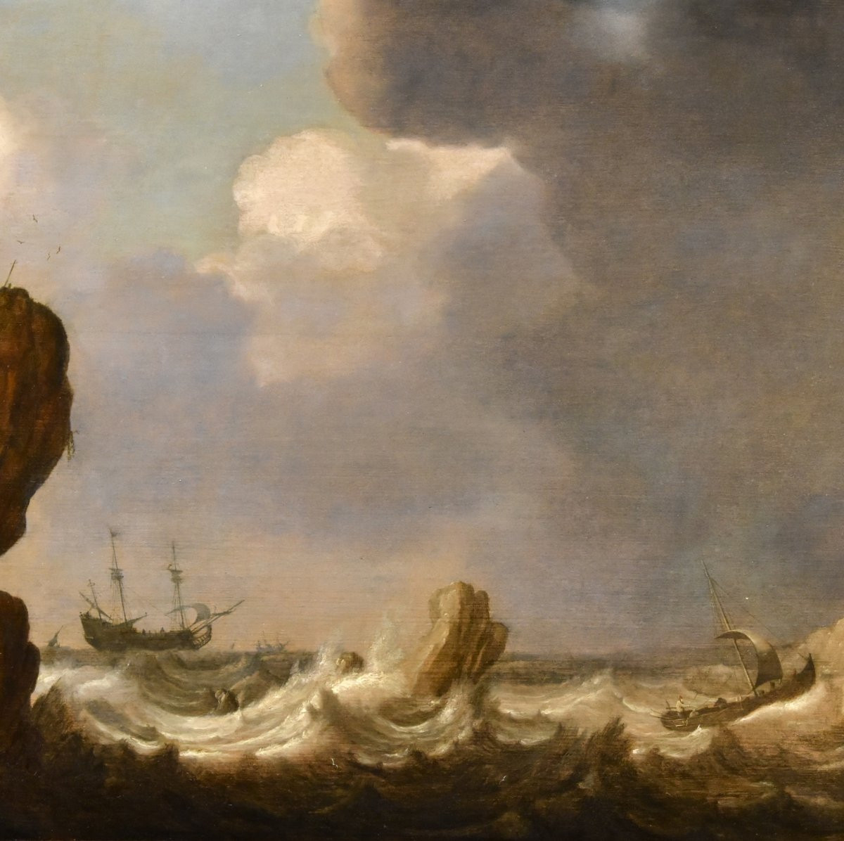 Veduta marina con vascelli, Julius Porcellis (Rotterdam 1610 – 1645 Leiden) attribuibile-photo-3