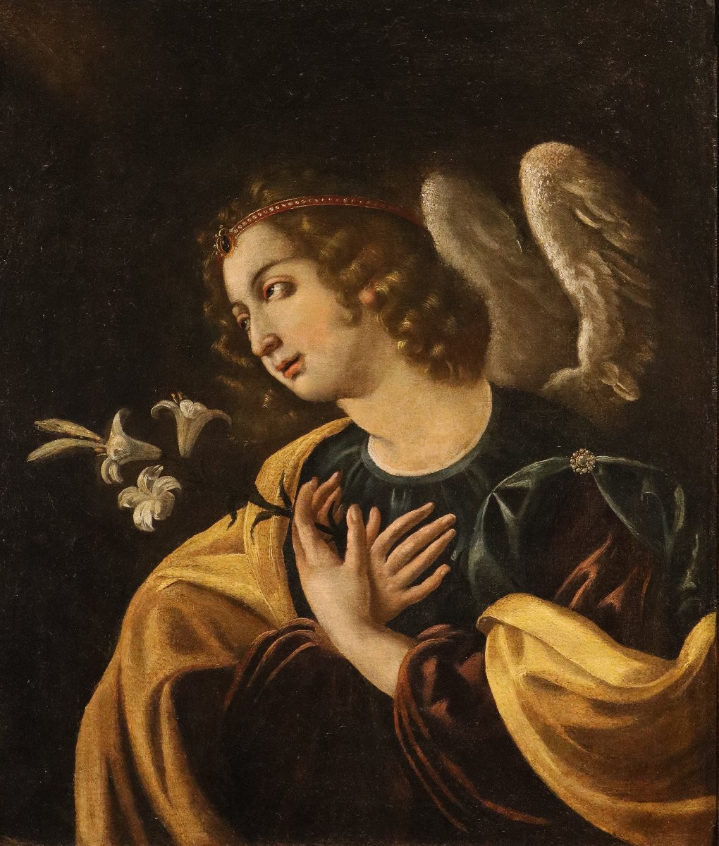 L’angelo annunciante, Lucrina Fetti (Roma, 1590 circa – Mantova, 1673)-photo-2