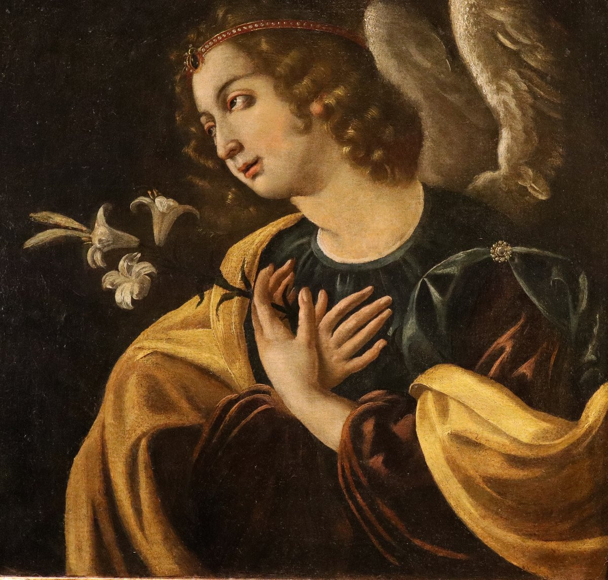 L’angelo annunciante, Lucrina Fetti (Roma, 1590 circa – Mantova, 1673)-photo-2