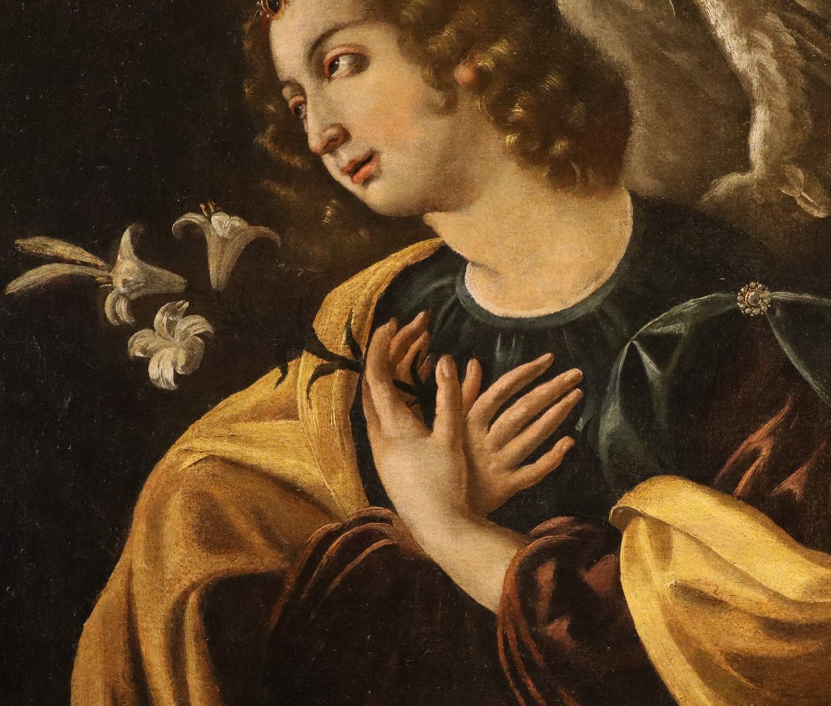 L’angelo annunciante, Lucrina Fetti (Roma, 1590 circa – Mantova, 1673)-photo-3