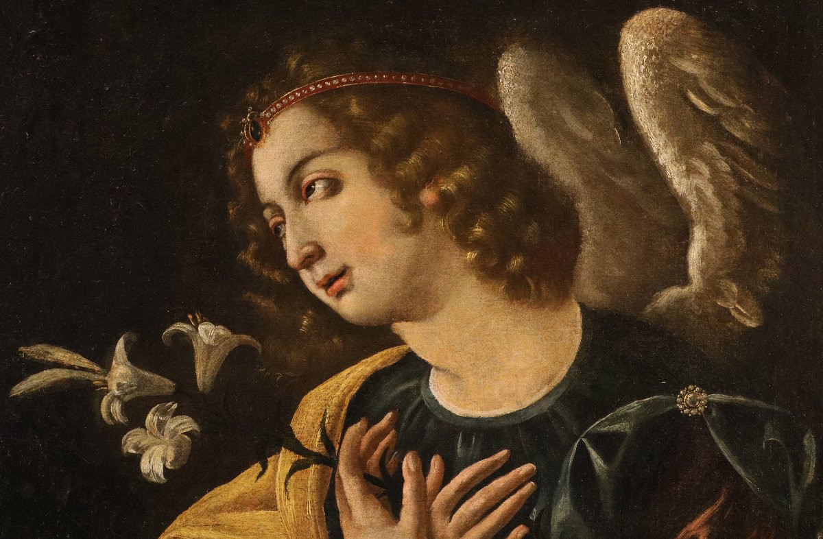 L’angelo annunciante, Lucrina Fetti (Roma, 1590 circa – Mantova, 1673)-photo-4