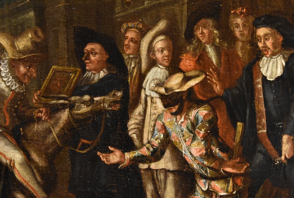 Carnevale a Venezia con arlecchino, Marco Marcola (Verona, 1711 - 1780)-photo-4