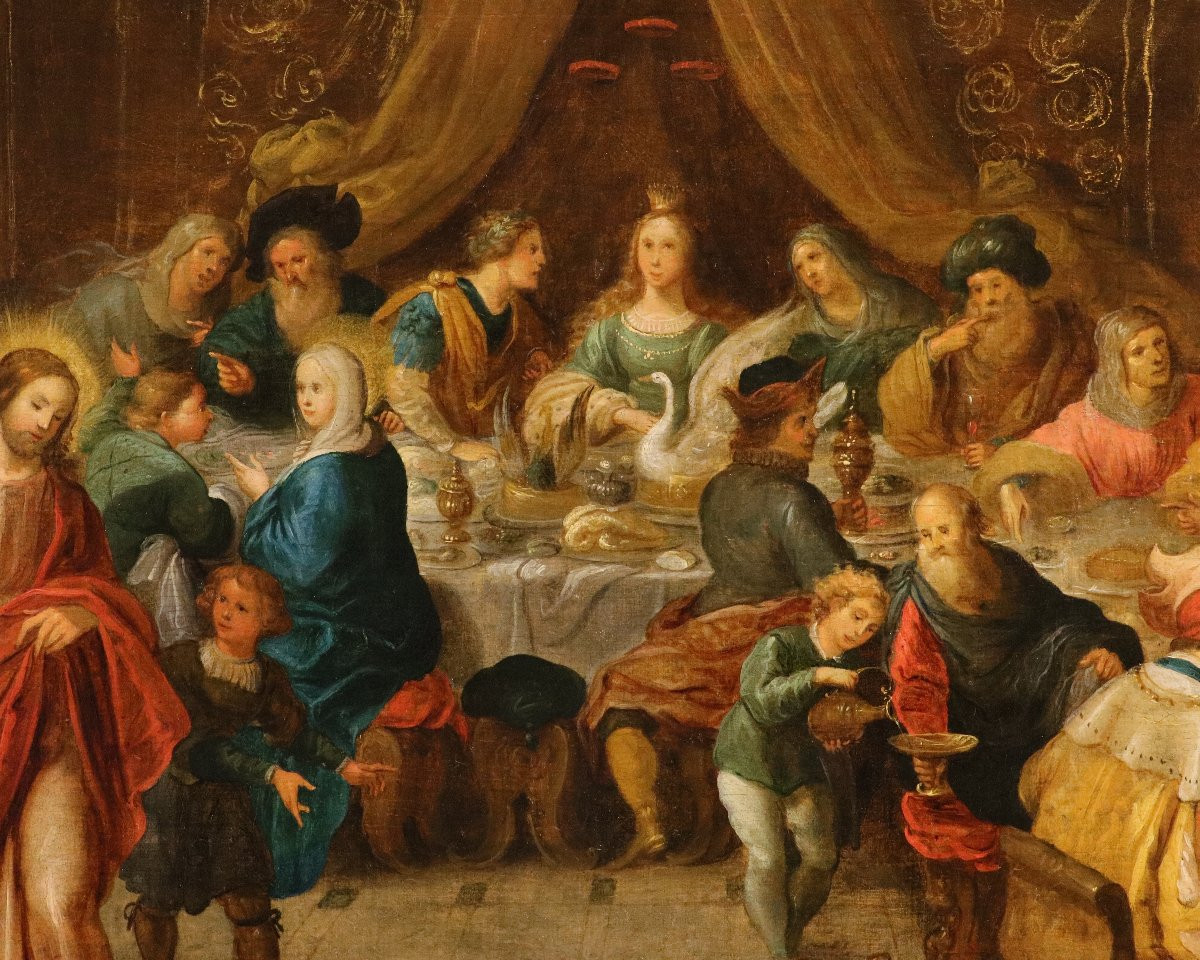 Le Nozze di Cana, Frans Francken II (Anversa 1581 – 1642) attribuito-photo-3