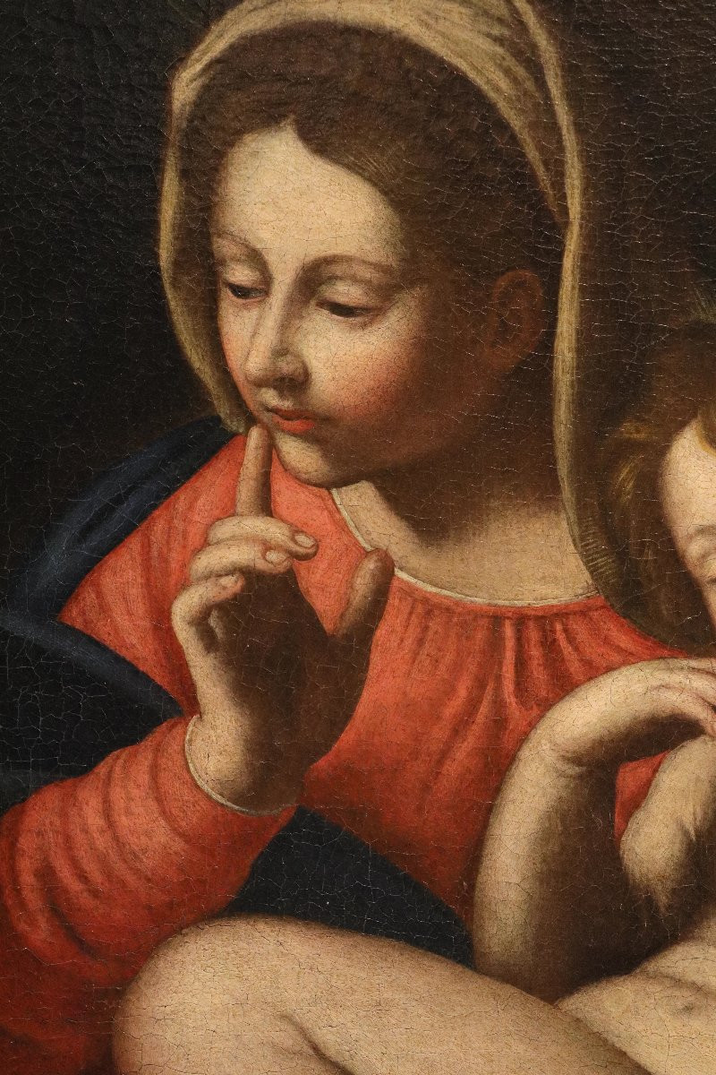 Madonna del Silenzio, Annibale Carracci (Bologna 1560 - Roma 1609) Scuola di-photo-4