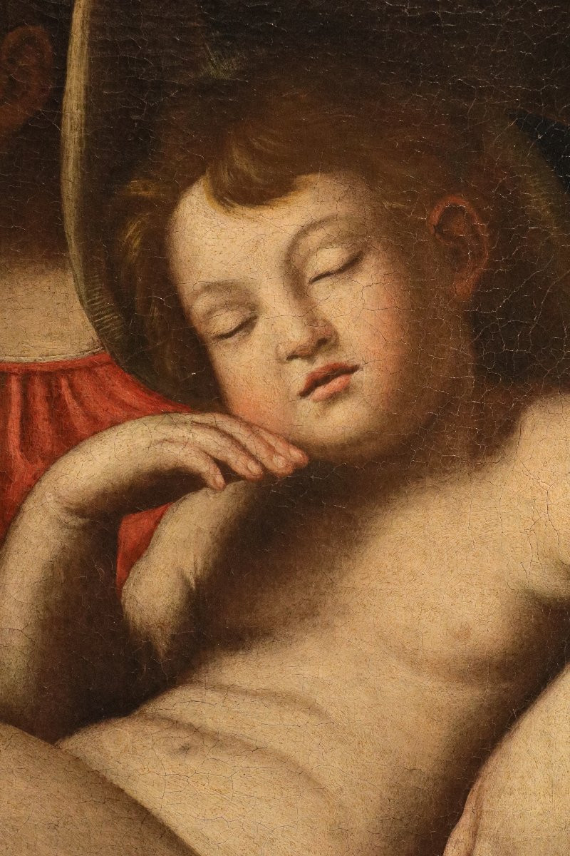 Madonna del Silenzio, Annibale Carracci (Bologna 1560 - Roma 1609) Scuola di-photo-4