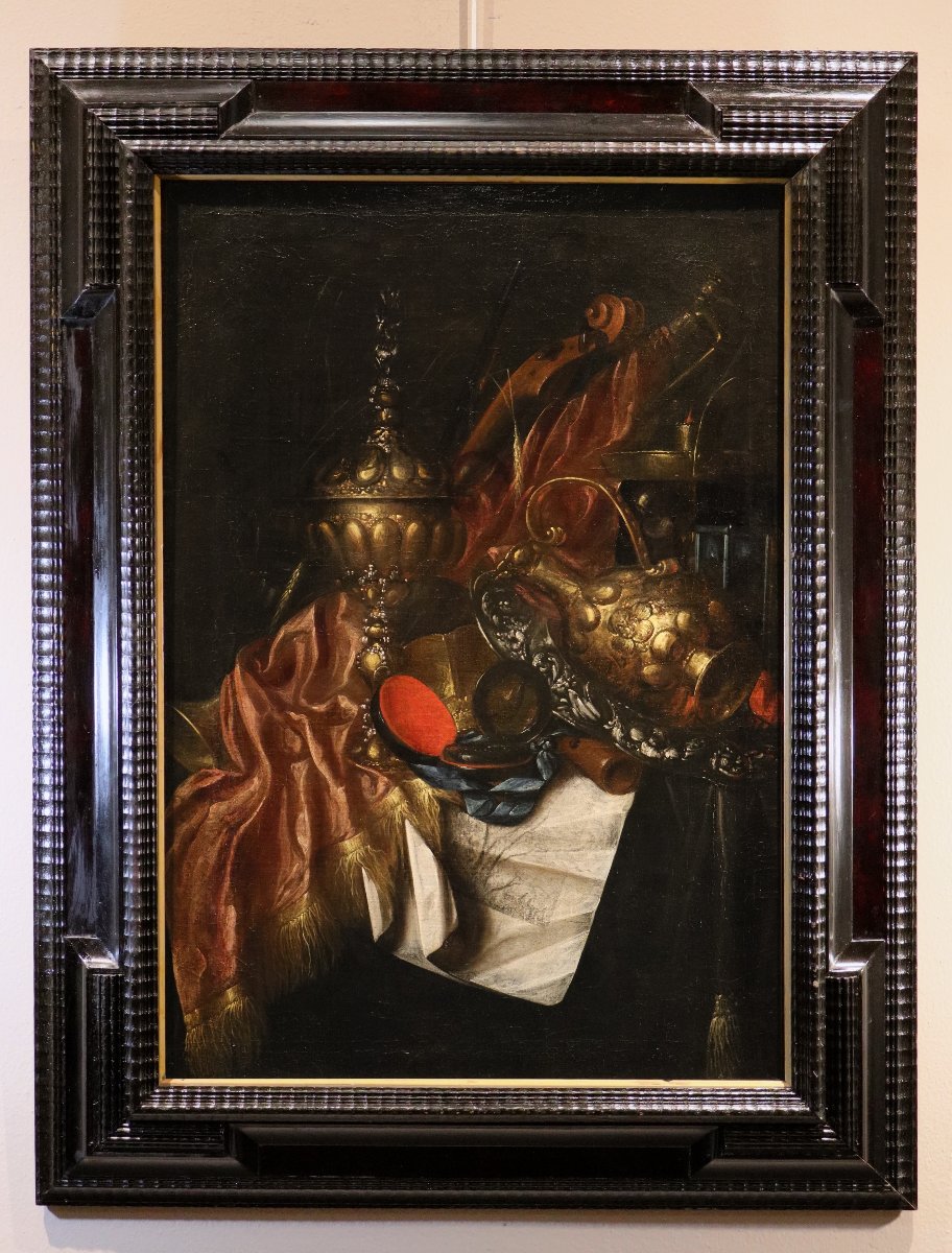 Natura morta Vanitas, Franciscus Gysbrechts (Anversa, 1649 – Leida 1677)-photo-2