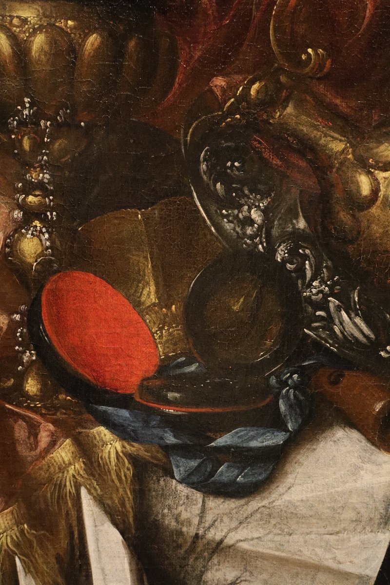 Natura morta Vanitas, Franciscus Gysbrechts (Anversa, 1649 – Leida 1677)-photo-3