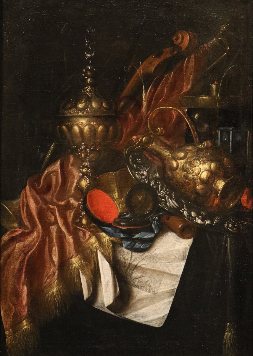 Natura morta Vanitas, Franciscus Gysbrechts (Anversa, 1649 – Leida 1677)