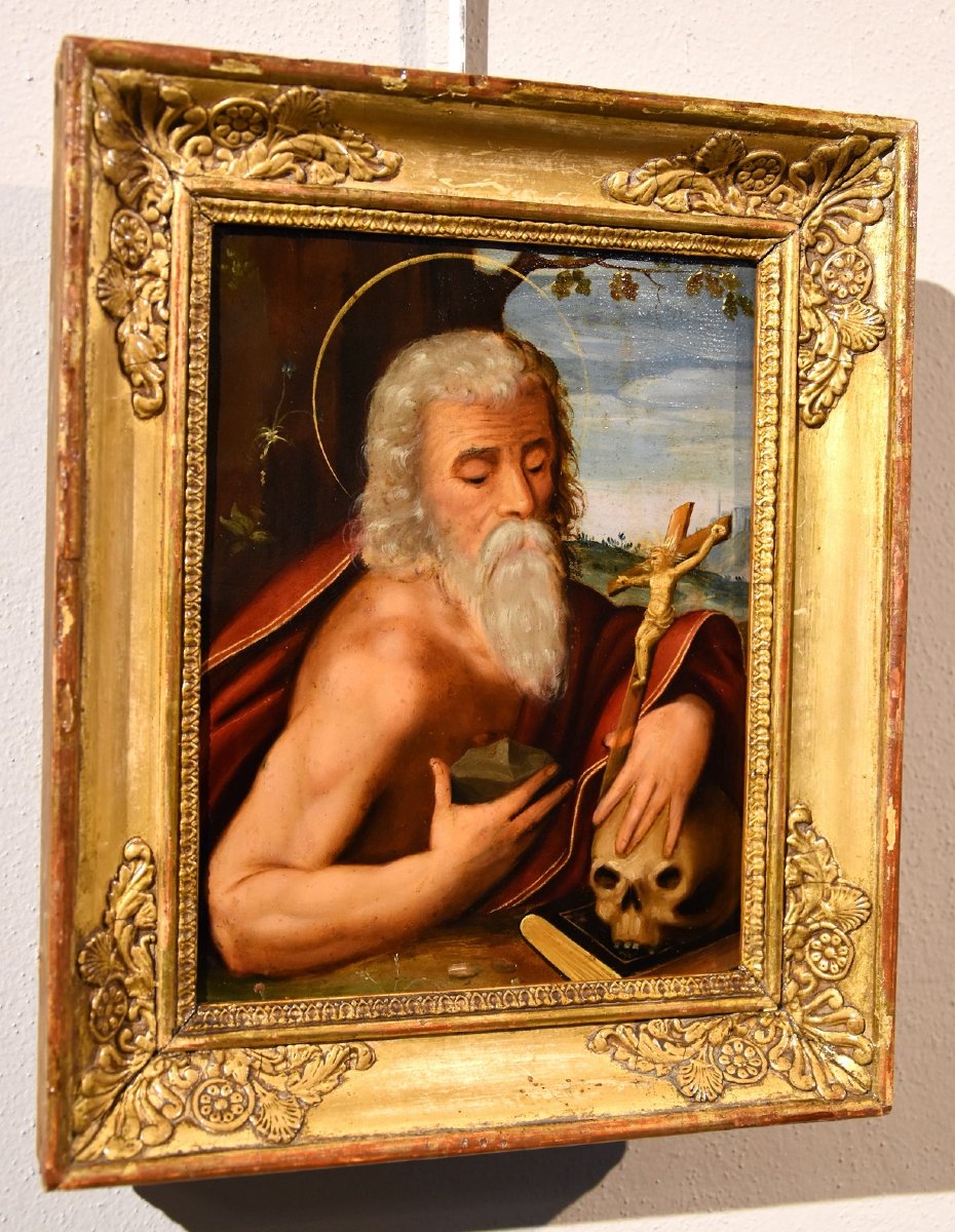 Ramino raffigurante 'San Girolamo', cerchia Giuseppe Mazzuoli (Ferrara 1536-1589)-photo-3