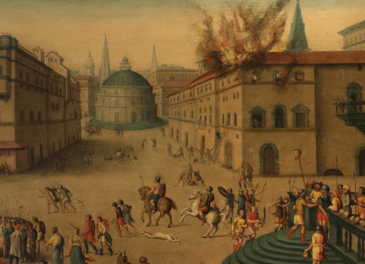 Massacro ordinato dai Triumviri, Antoine Caron (Beauvais, 1521 - Parigi, 1599) bottega -photo-3
