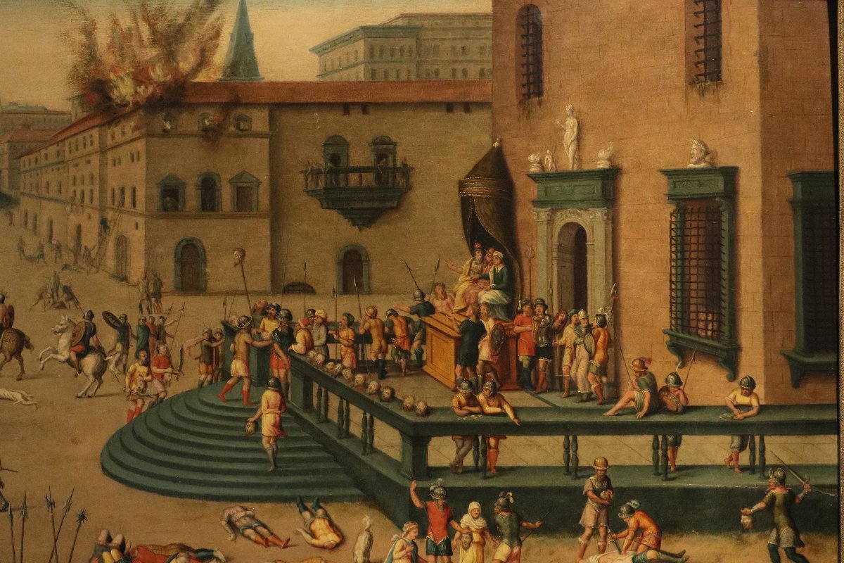 Massacro ordinato dai Triumviri, Antoine Caron (Beauvais, 1521 - Parigi, 1599) bottega -photo-4