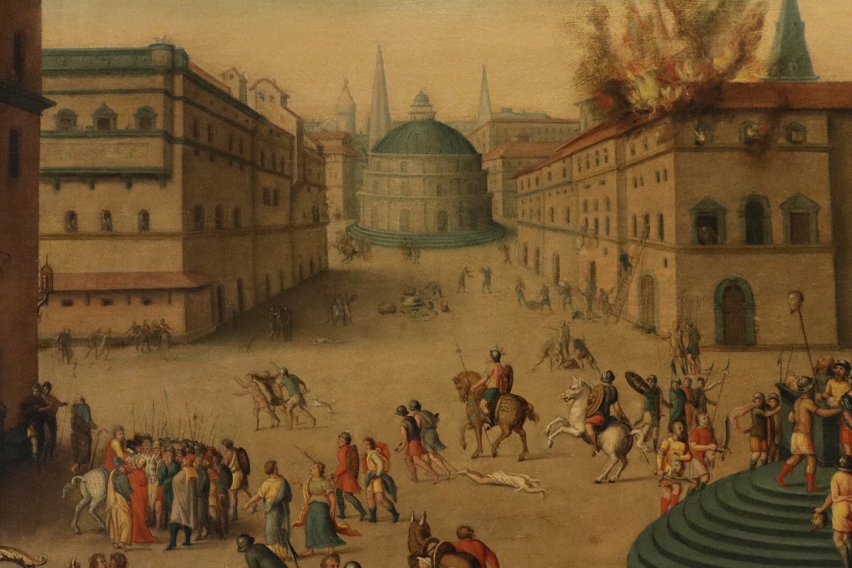 Massacro ordinato dai Triumviri, Antoine Caron (Beauvais, 1521 - Parigi, 1599) bottega -photo-1