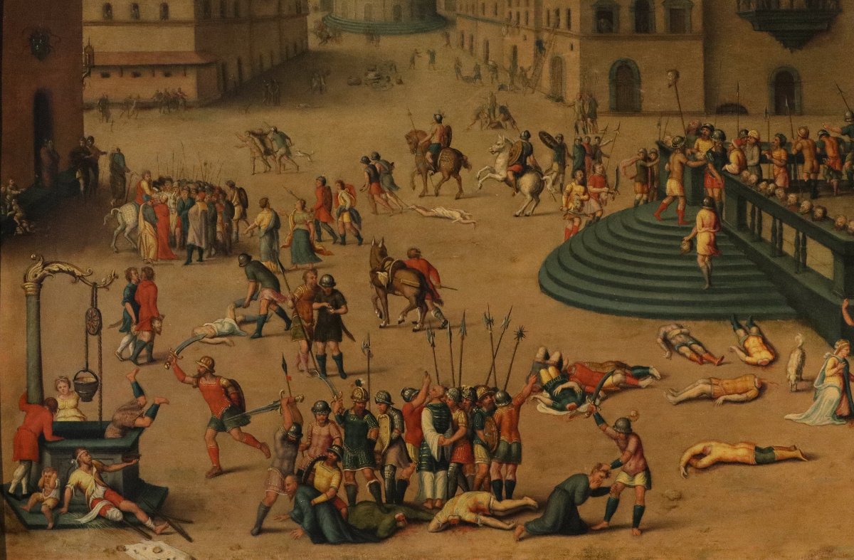 Massacro ordinato dai Triumviri, Antoine Caron (Beauvais, 1521 - Parigi, 1599) bottega -photo-5