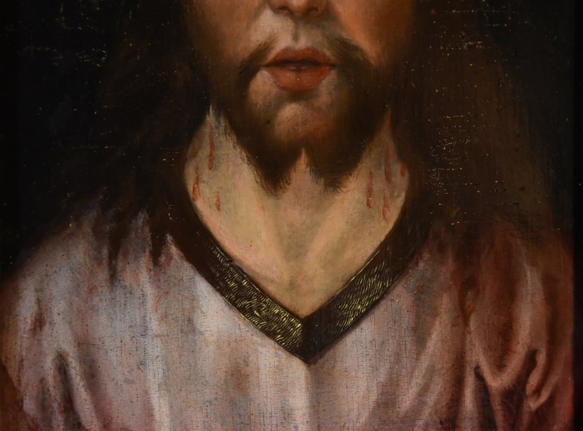 Ecce Homo, Cerchia di Quentin Metsys (Lovanio, 1466 – Anversa, 1530)-photo-3