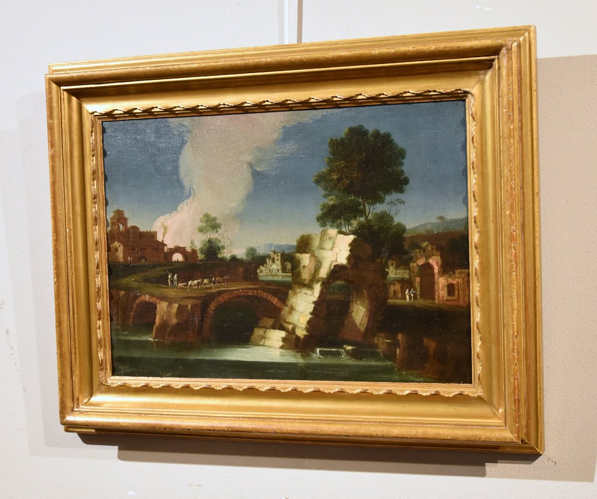  Paolo Anesi (Roma 1697 - 1773), Paesaggio fluviale della campagna laziale-photo-7
