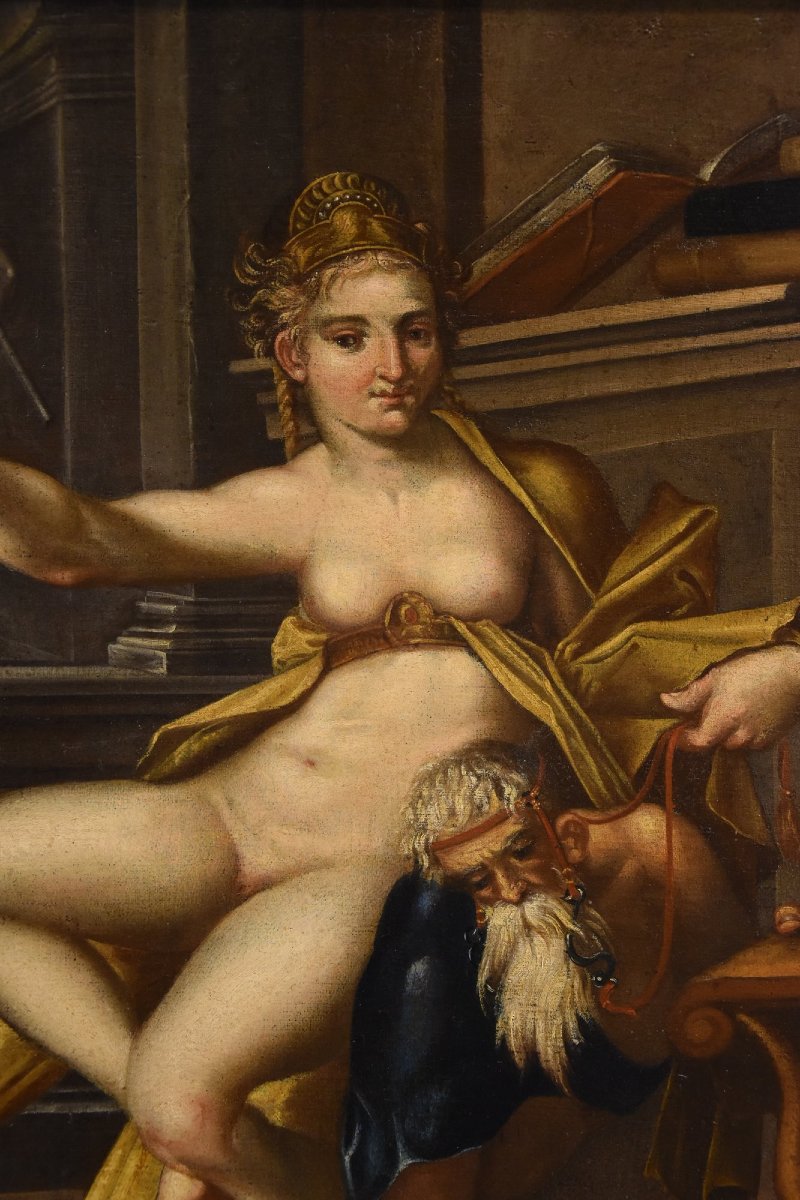 Aristotele e Fillide, Bartholomäus Spranger (Anversa, 1546 – Praga, 1611) Bottega-photo-4
