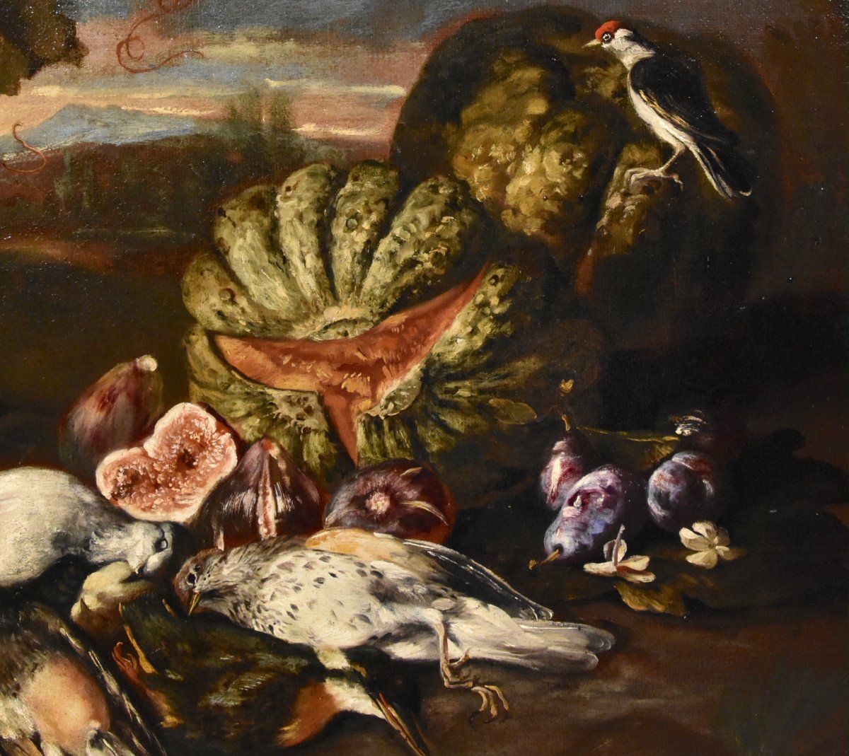 Natura morta in un paesaggi, Giovanni Paolo Castelli (Roma, 1659 – 1730)-photo-1