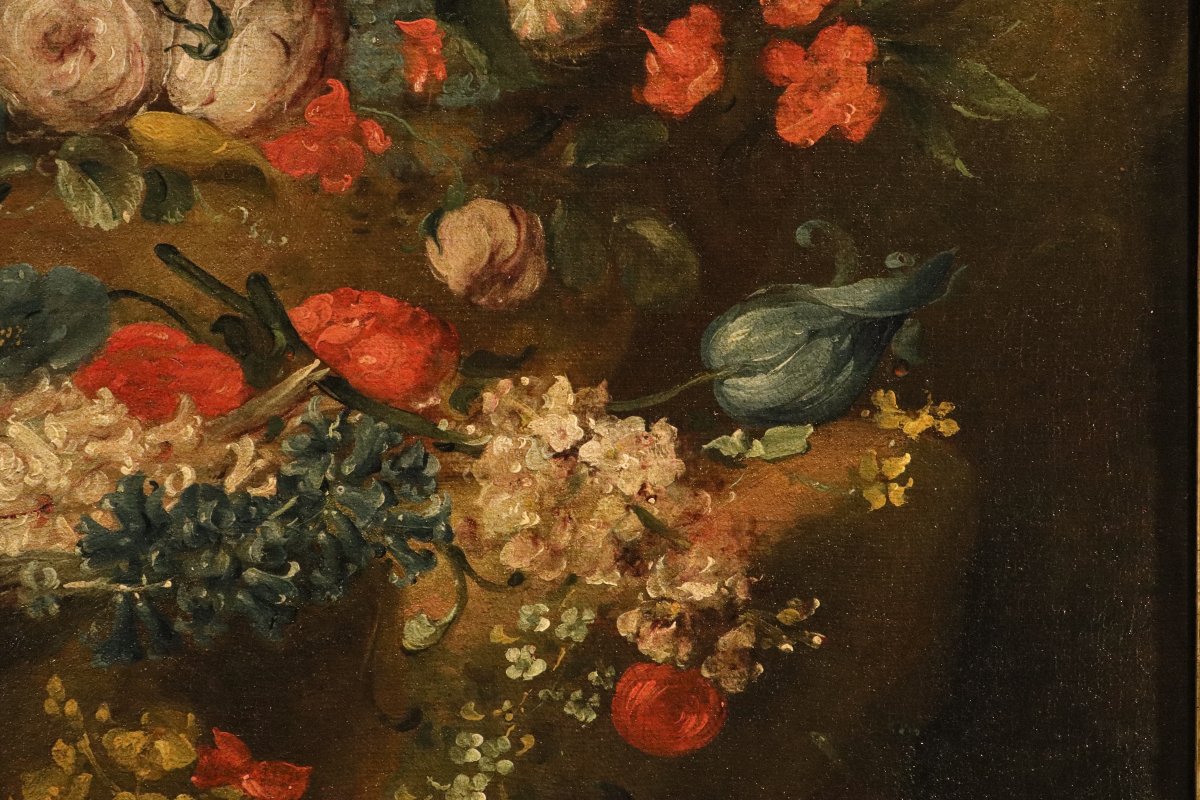 Coppia di nature morte di fiori, Antoine Monnoyer (1671 - 1747) attr.-photo-5